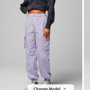 NWT Parachute Pants (limited lilac lily shine color)